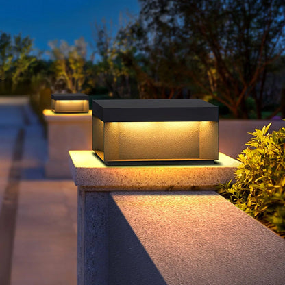Modern Square Outdoor Post Lamp