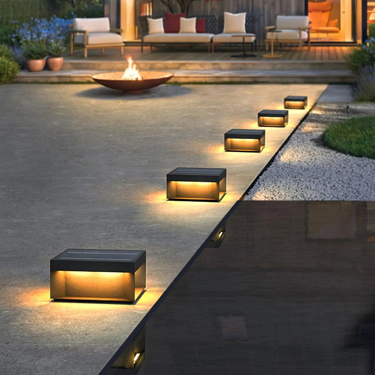 Modern Square Outdoor Post Lamp