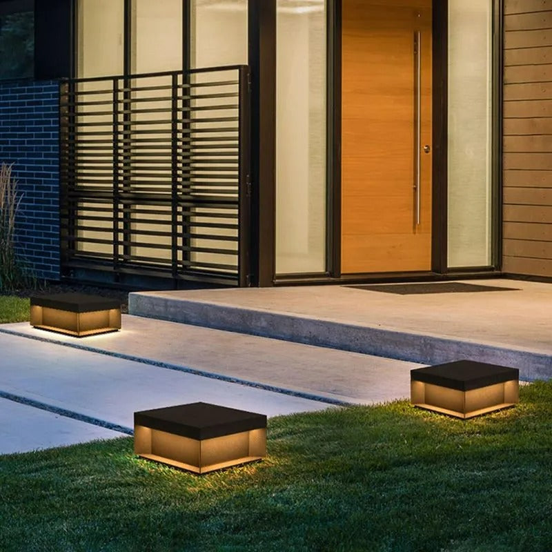 Modern Square Outdoor Post Lamp