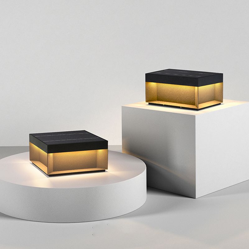 Modern Square Outdoor Post Lamp