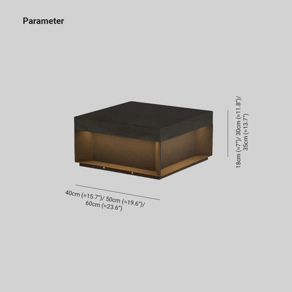 Modern Square Outdoor Post Lamp