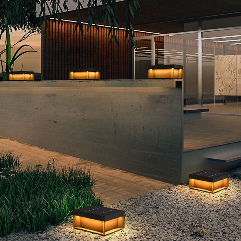 Modern Square Outdoor Post Lamp