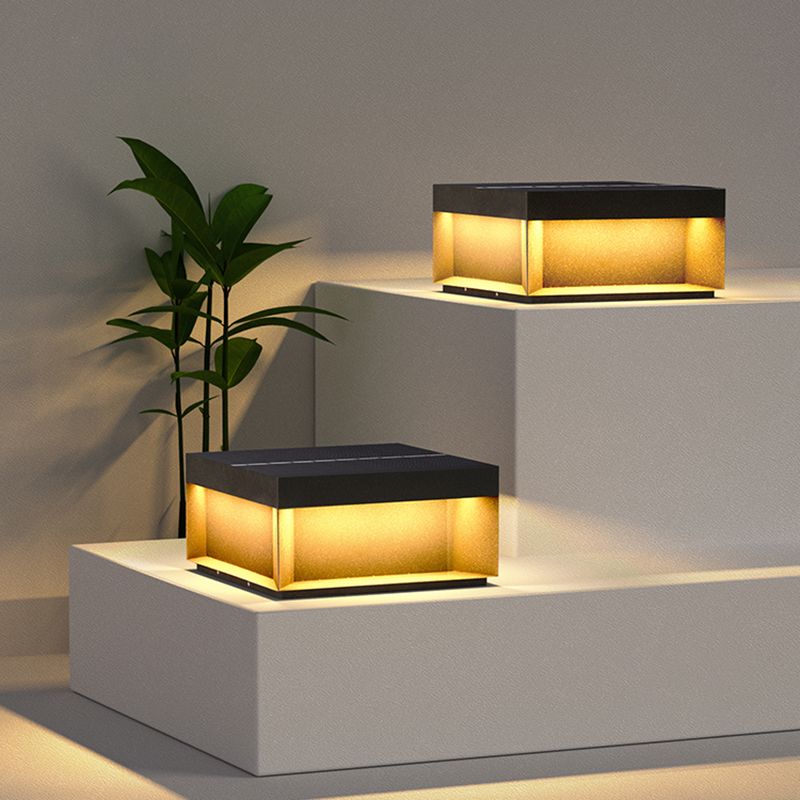 Modern Square Outdoor Post Lamp