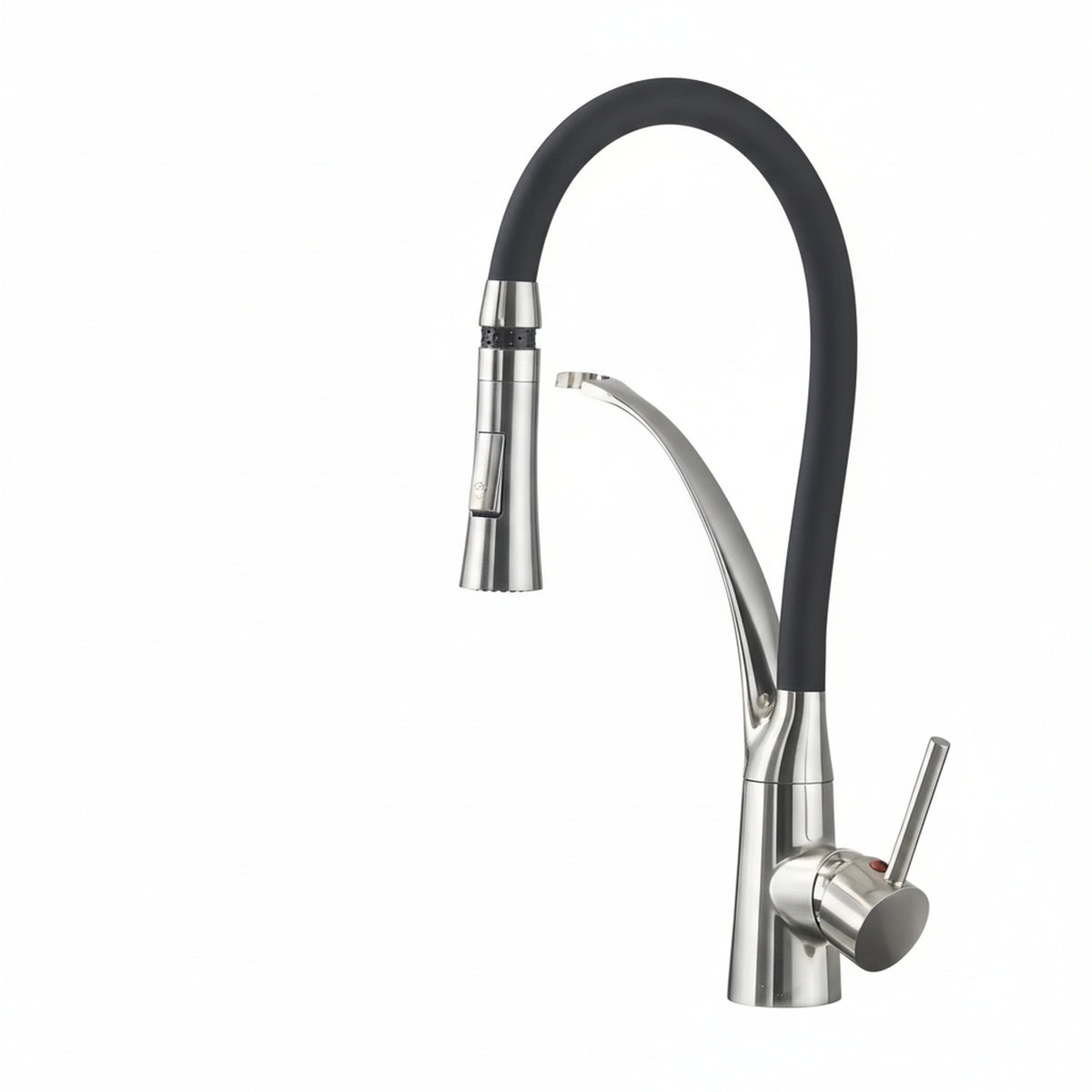 Modern Stainless Steel Kitchen Faucet with 360° Rotatable Pull-Out Spout