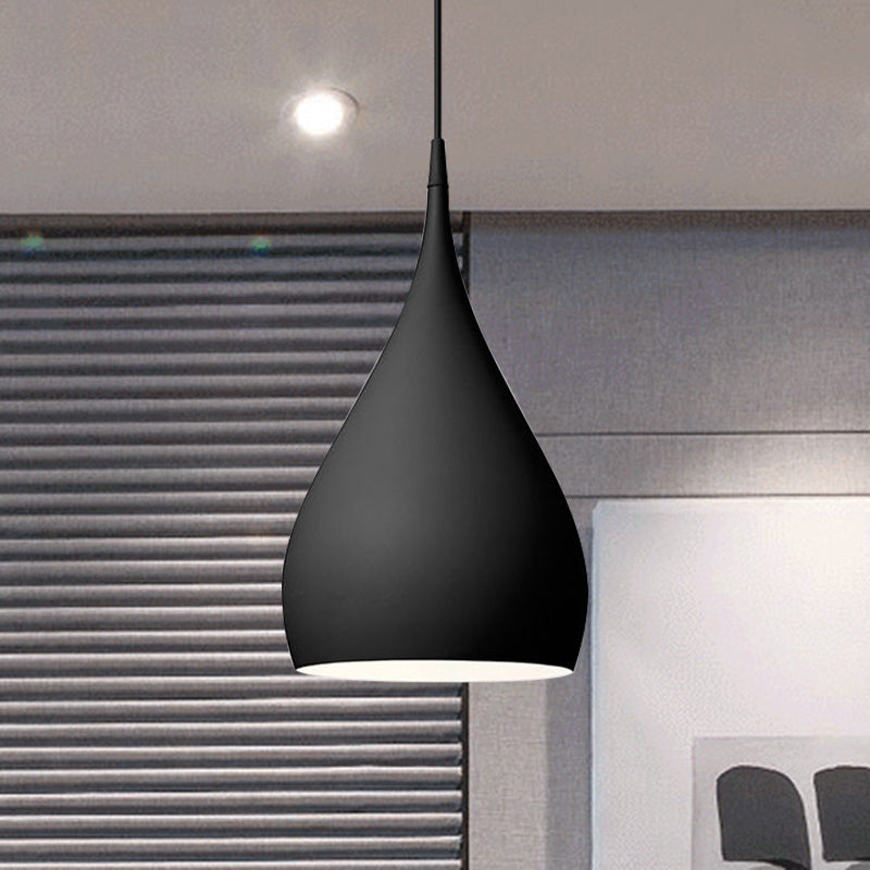 Modern Teardrop Pendant Lamp with Teardrop Shade and E26/E27 Fitting