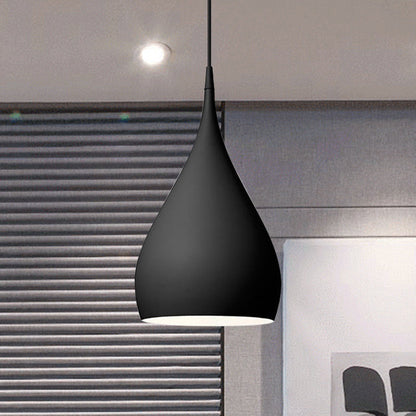 Modern Teardrop Pendant Lamp with Teardrop Shade and E26/E27 Fitting