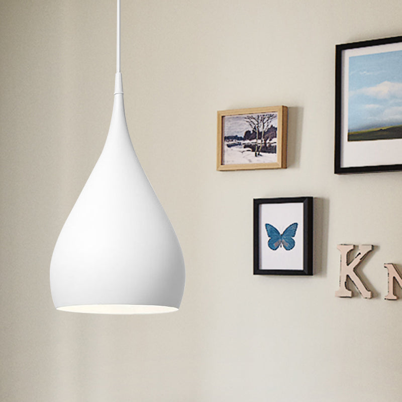 Modern Teardrop Pendant Lamp with Teardrop Shade and E26/E27 Fitting