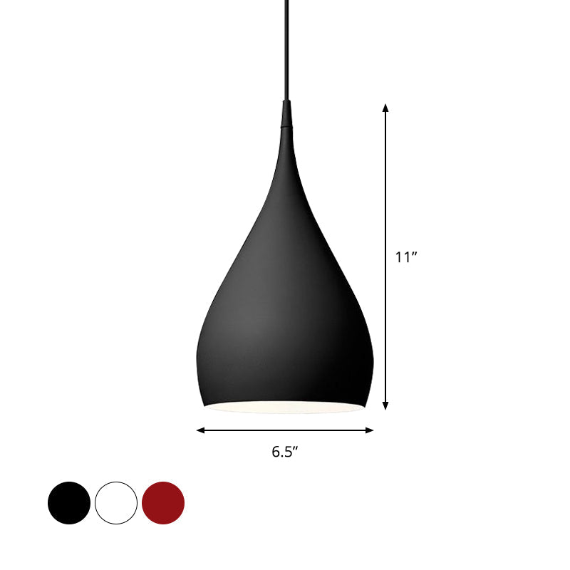 Modern Teardrop Pendant Lamp with Teardrop Shade and E26/E27 Fitting