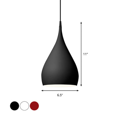 Modern Teardrop Pendant Lamp with Teardrop Shade and E26/E27 Fitting