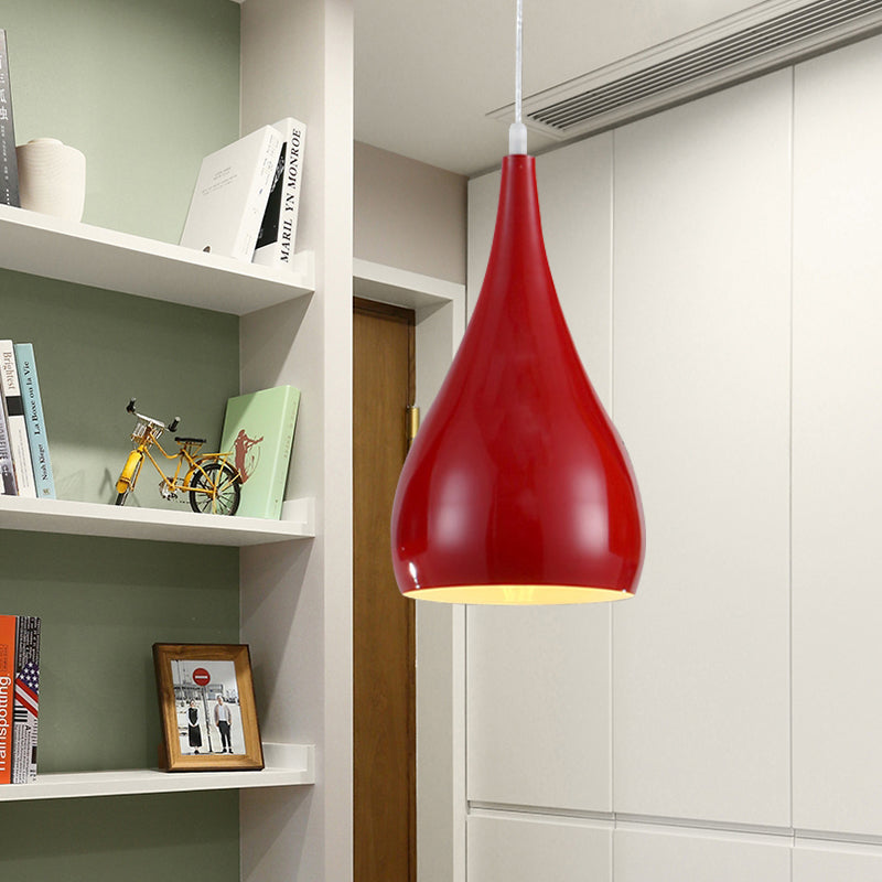 Modern Teardrop Pendant Lamp with Teardrop Shade and E26/E27 Fitting