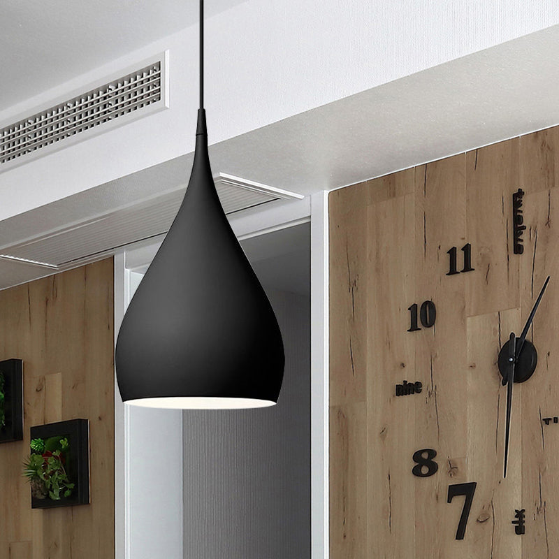 Modern Teardrop Pendant Lamp with Teardrop Shade and E26/E27 Fitting