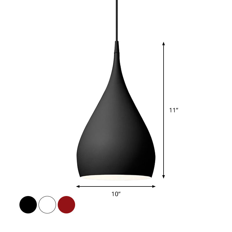 Modern Teardrop Pendant Lamp with Teardrop Shade and E26/E27 Fitting