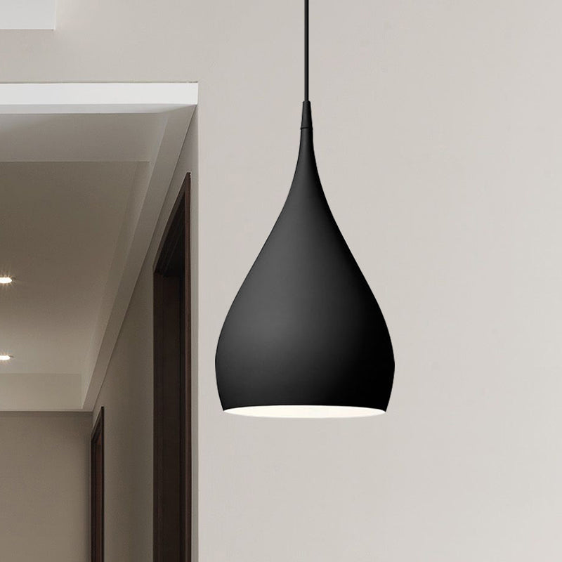 Modern Teardrop Pendant Lamp with Teardrop Shade and E26/E27 Fitting