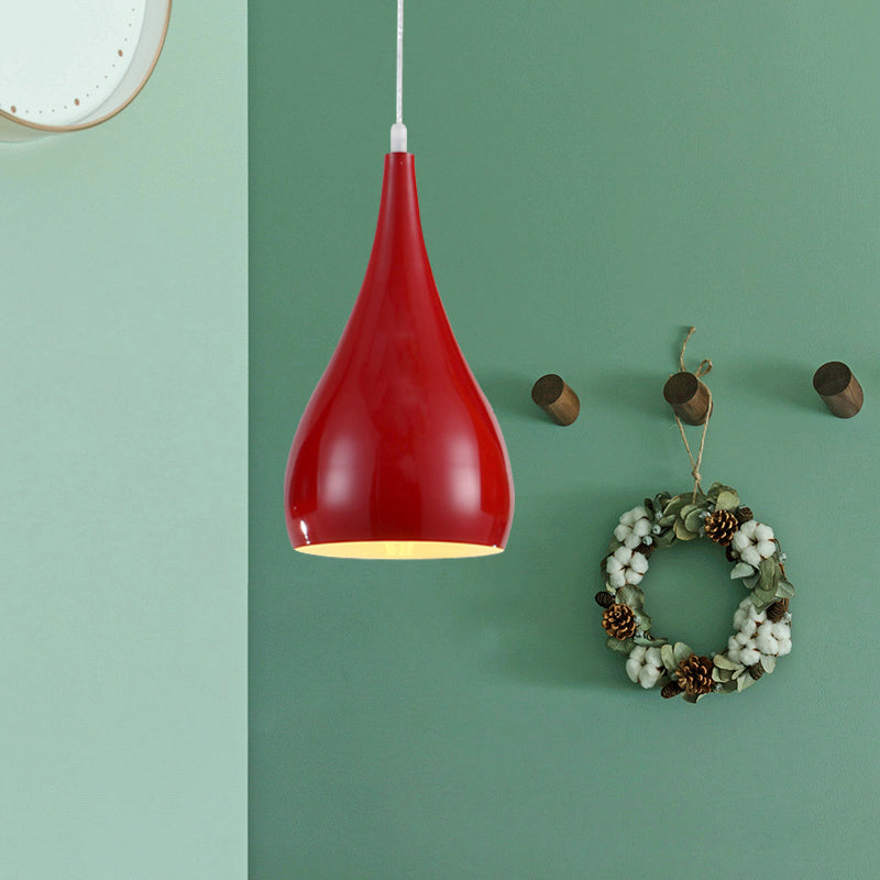 Modern Teardrop Pendant Lamp with Teardrop Shade and E26/E27 Fitting