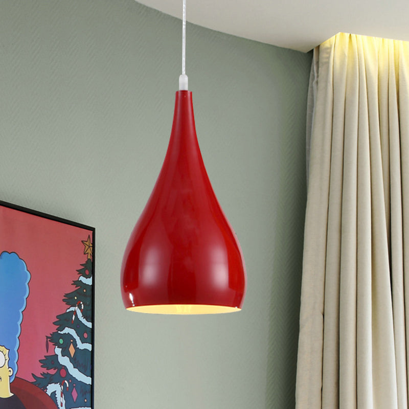 Modern Teardrop Pendant Lamp with Teardrop Shade and E26/E27 Fitting