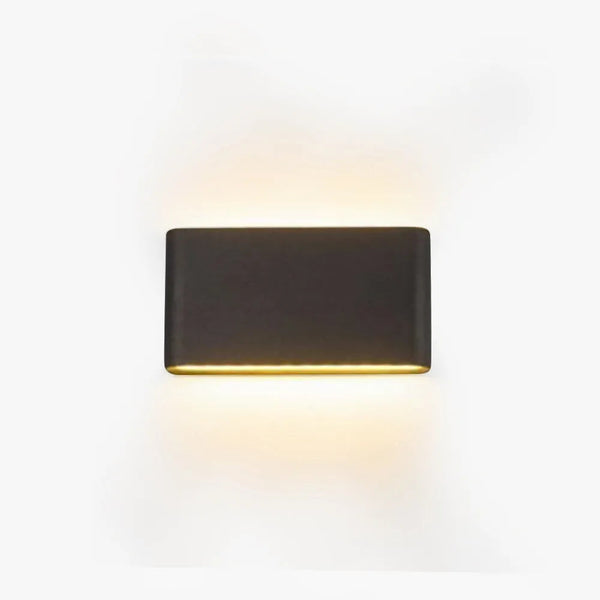 Modern Waterproof Outdoor Wall Lamp with Rectangular Acrylic Shade