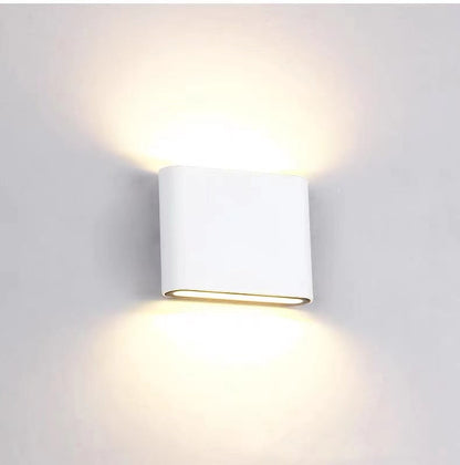 Modern Waterproof Outdoor Wall Lamp with Rectangular Acrylic Shade