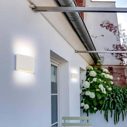 Modern Waterproof Outdoor Wall Lamp with Rectangular Acrylic Shade
