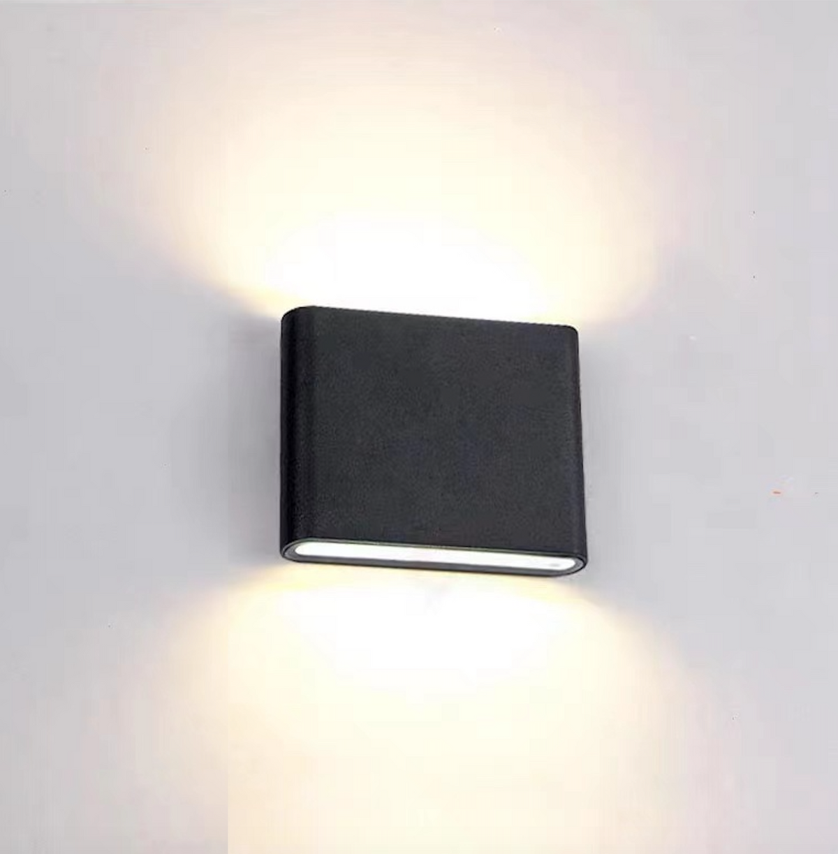 Modern Waterproof Outdoor Wall Lamp with Rectangular Acrylic Shade