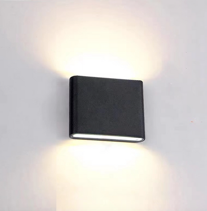 Modern Waterproof Outdoor Wall Lamp with Rectangular Acrylic Shade
