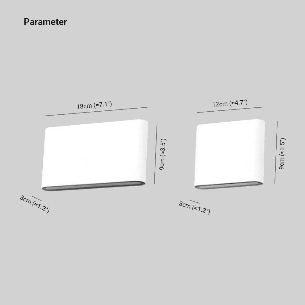 Modern Waterproof Outdoor Wall Lamp with Rectangular Acrylic Shade
