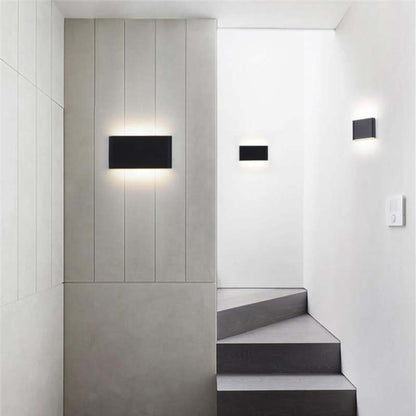 Modern Waterproof Outdoor Wall Lamp with Rectangular Acrylic Shade