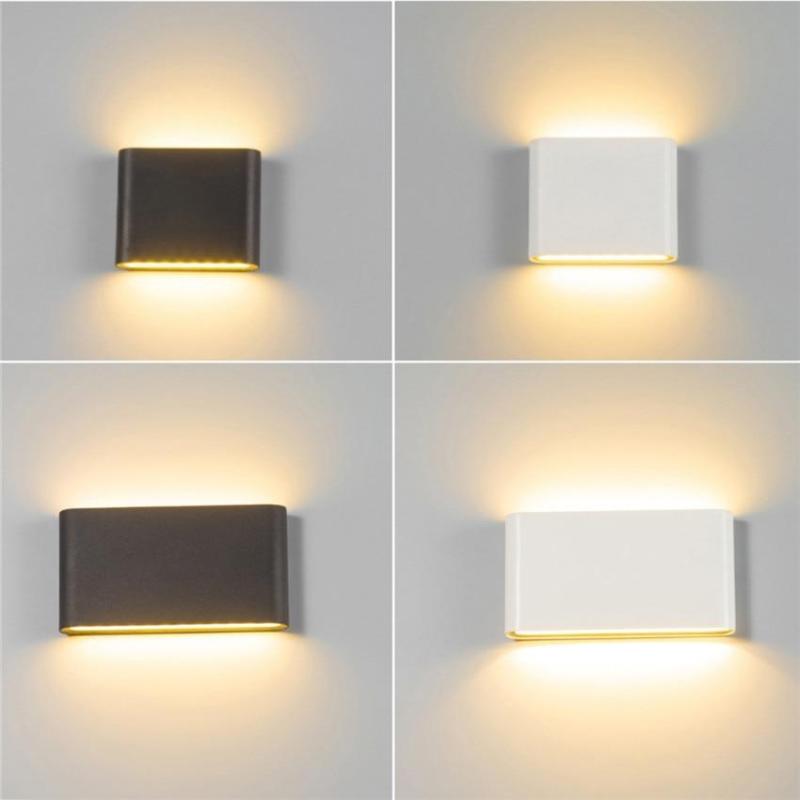 Modern Waterproof Outdoor Wall Lamp with Rectangular Acrylic Shade