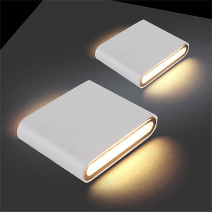 Modern Waterproof Outdoor Wall Lamp with Rectangular Acrylic Shade