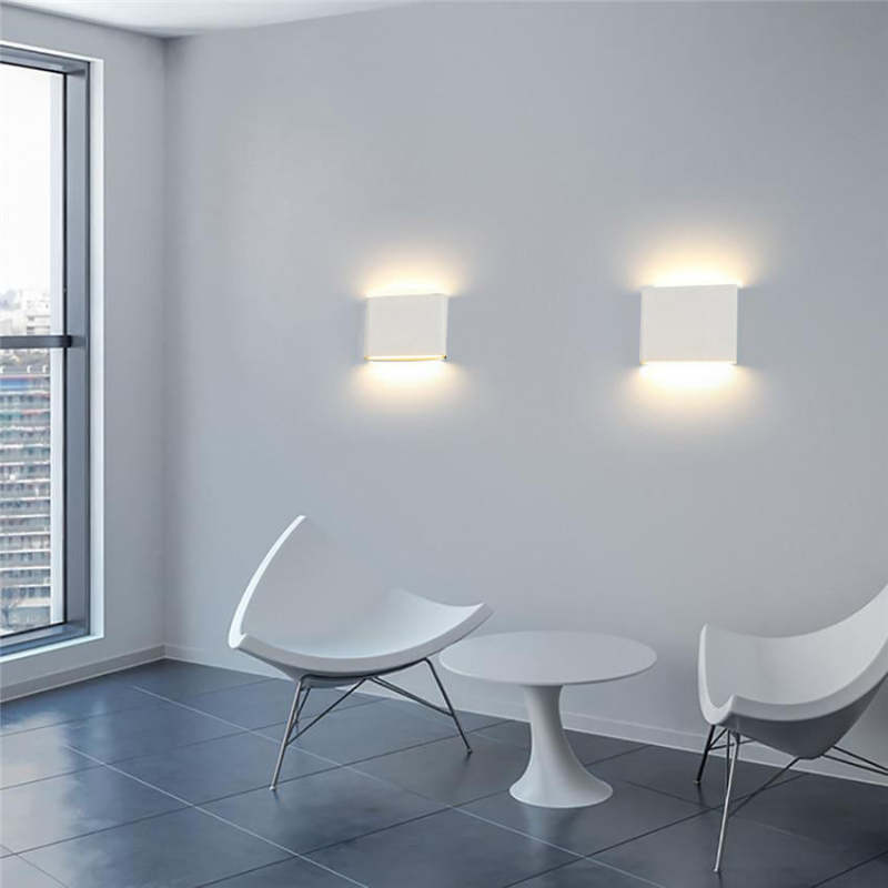 Modern Waterproof Outdoor Wall Lamp with Rectangular Acrylic Shade