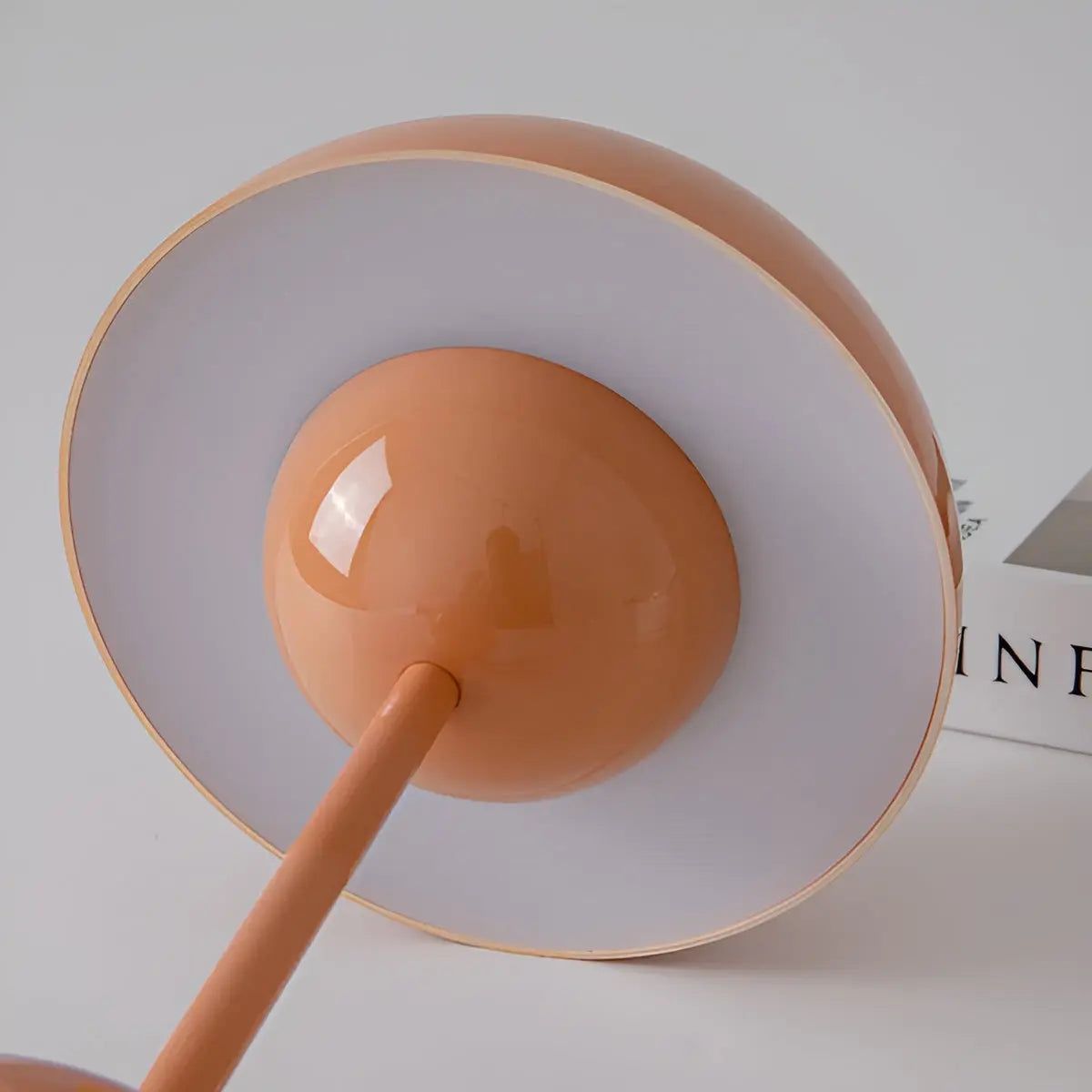 Mushroom Table Lamp Retro with Dome Shade and Rounded Base