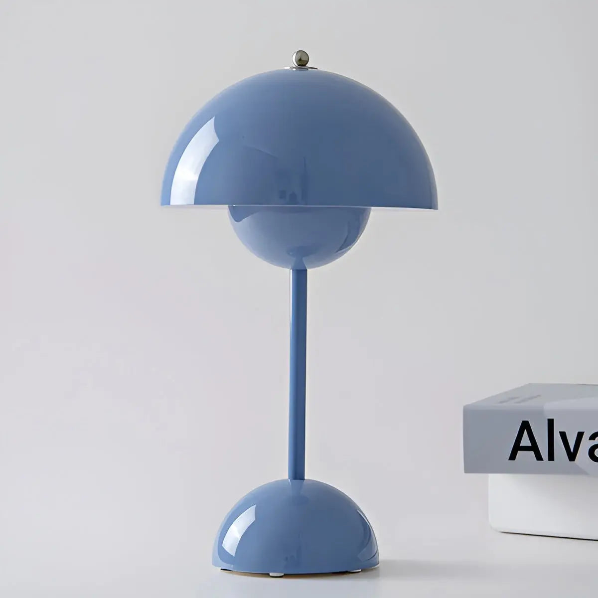 Mushroom Table Lamp Retro with Dome Shade and Rounded Base