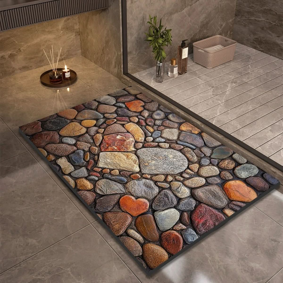 Non-Slip Diatomaceous Earth Bath