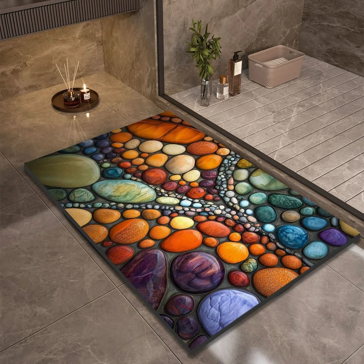 Non-Slip Diatomaceous Earth Bath