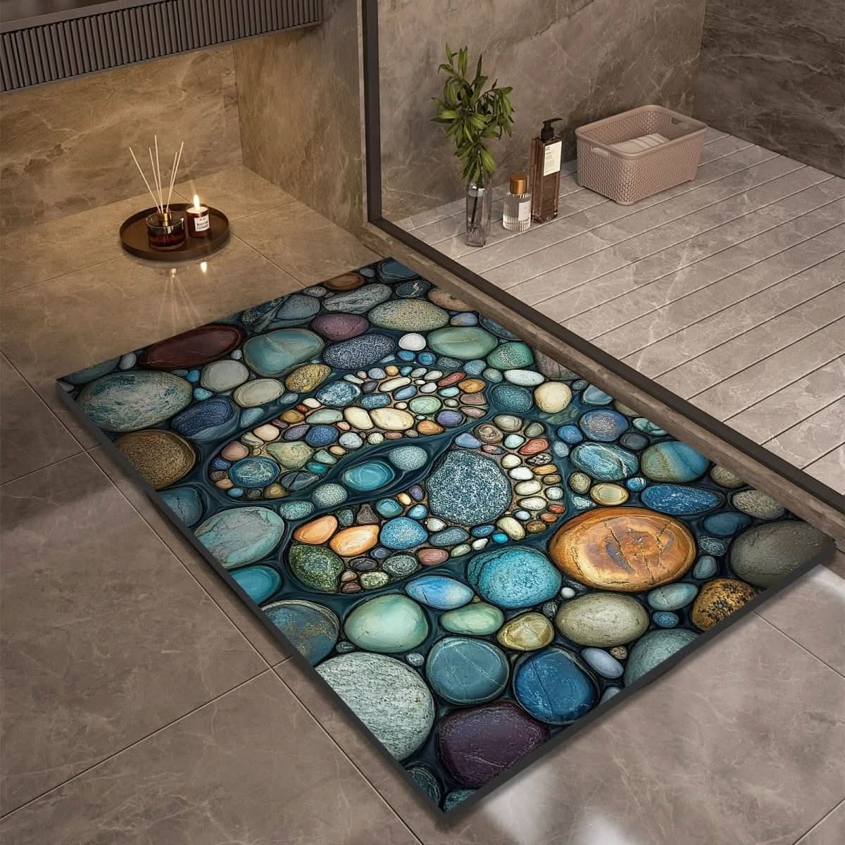 Non-Slip Diatomaceous Earth Bath
