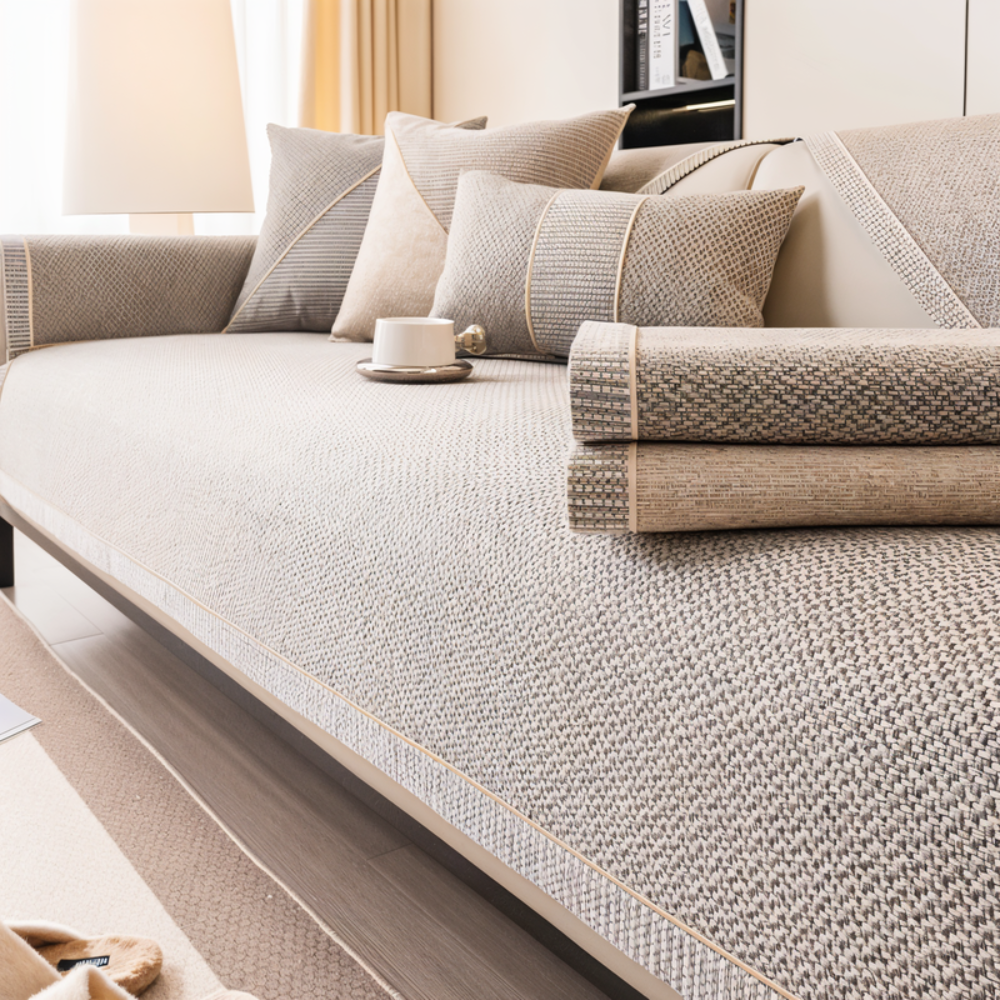 Non-Slip Quilted Sofa Cover for Sofas and Armchairs with Anti-Slip Backing