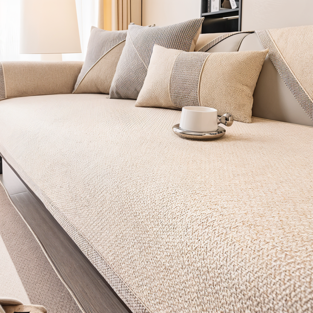 Non-Slip Quilted Sofa Cover for Sofas and Armchairs with Anti-Slip Backing