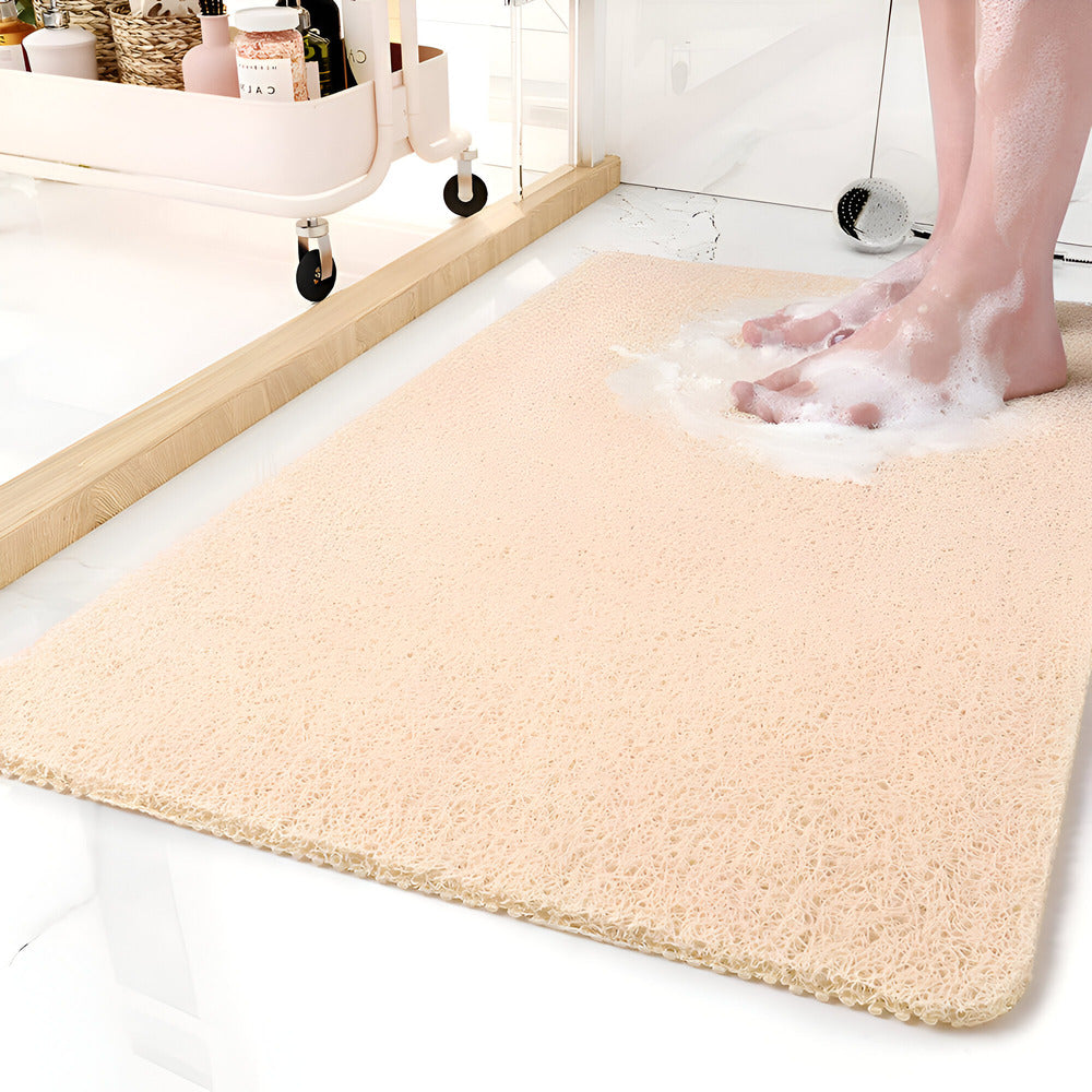 Non-Slip Shower Mat with Anti-Slip Base and Quick-Drain Design