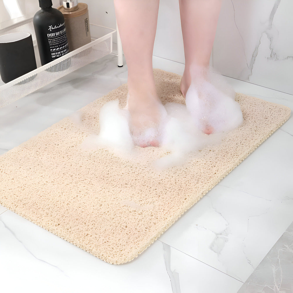 Non-Slip Shower Mat with Anti-Slip Base and Quick-Drain Design