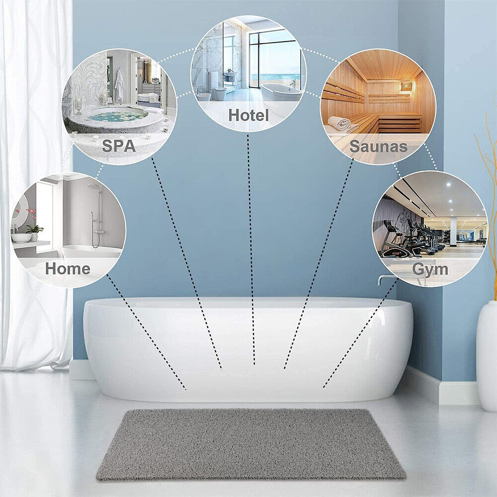 Non-Slip Shower Mat with Drainage Holes and Anti-Slip Bottom for Wet Surfaces