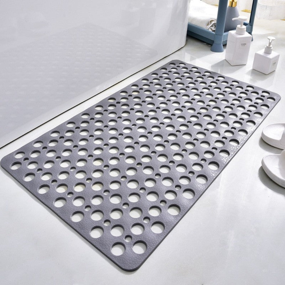 Non-Slip Shower Mat with Drainage Holes and Suction Cups