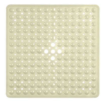 Non-Slip Shower Mat with Suction Cups and Drain Holes, Square