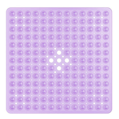 Non-Slip Shower Mat with Suction Cups and Drain Holes, Square