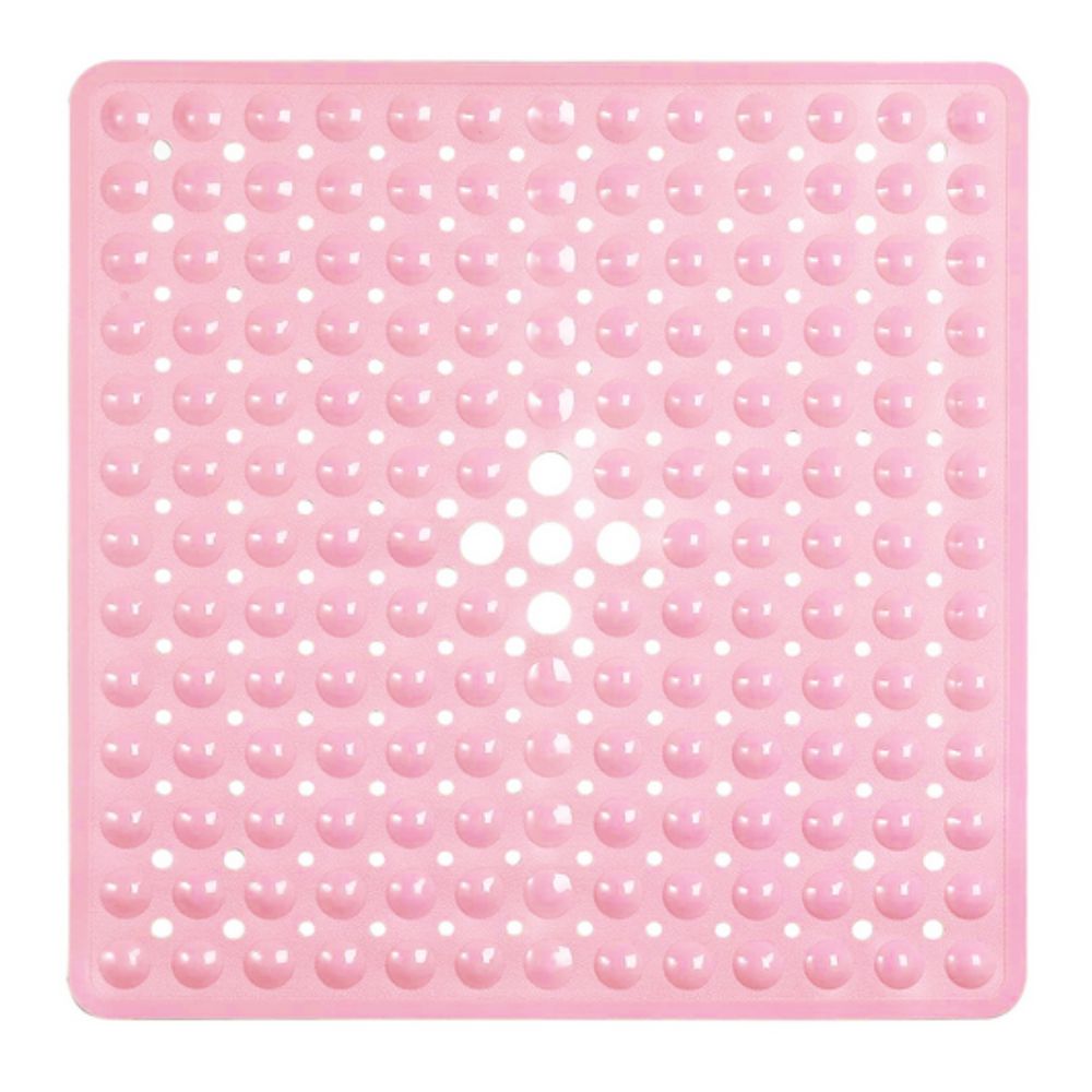 Non-Slip Shower Mat with Suction Cups and Drain Holes, Square