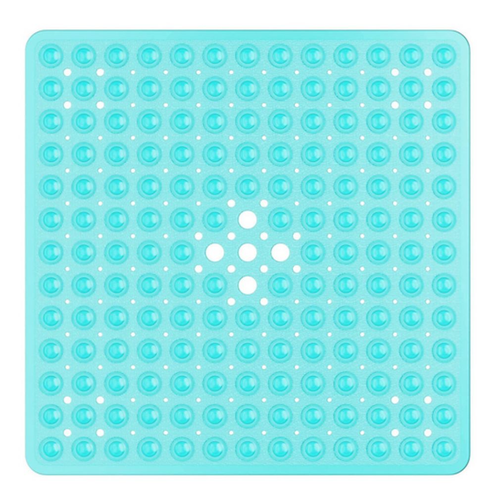 Non-Slip Shower Mat with Suction Cups and Drain Holes, Square