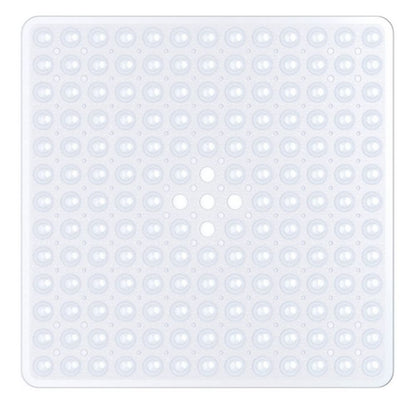 Non-Slip Shower Mat with Suction Cups and Drain Holes, Square