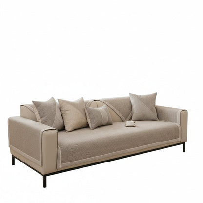 Non-Slip Sofa Cover with Woven Texture