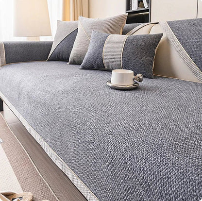 Non-Slip Sofa Cover with Woven Texture