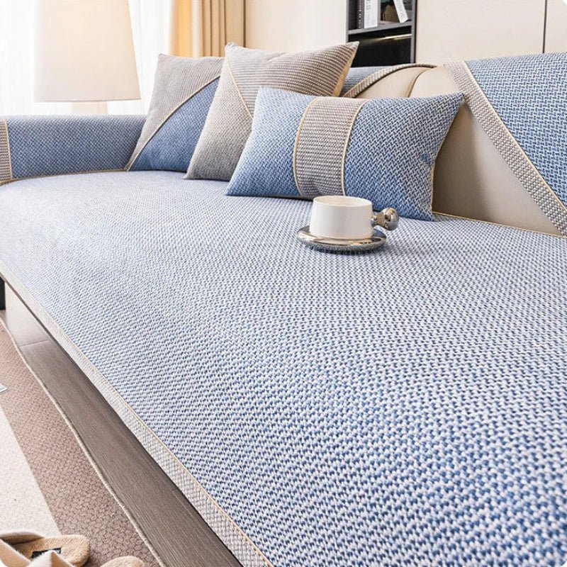 Non-Slip Sofa Cover with Woven Texture