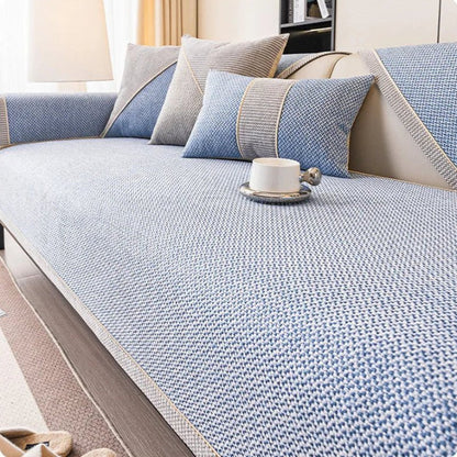 Non-Slip Sofa Cover with Woven Texture