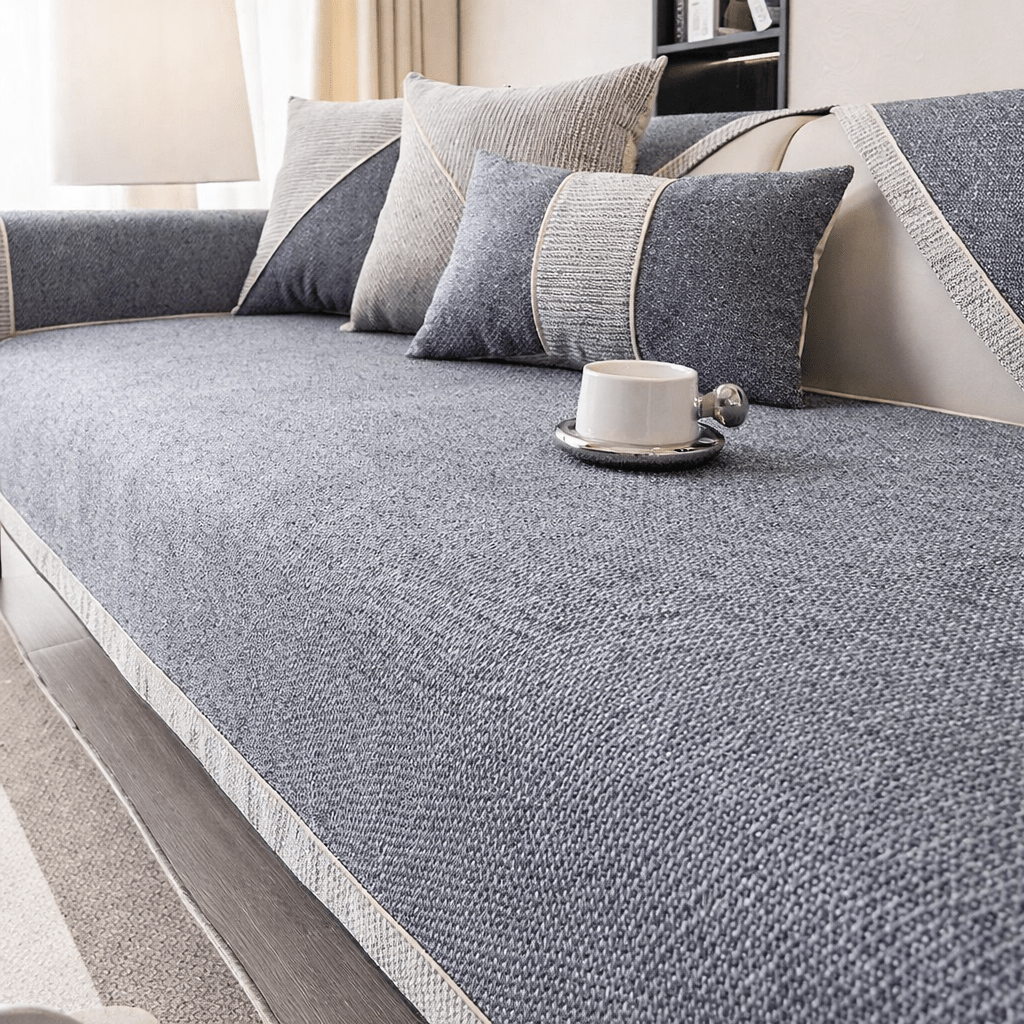 Non-Slip Sofa Cover with Woven Texture